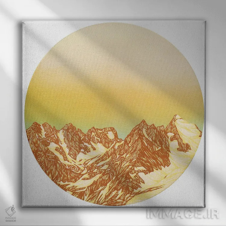 تابلو درخشش گرم اثر کورالی هوئن - نمای روبهرو روی دیوار