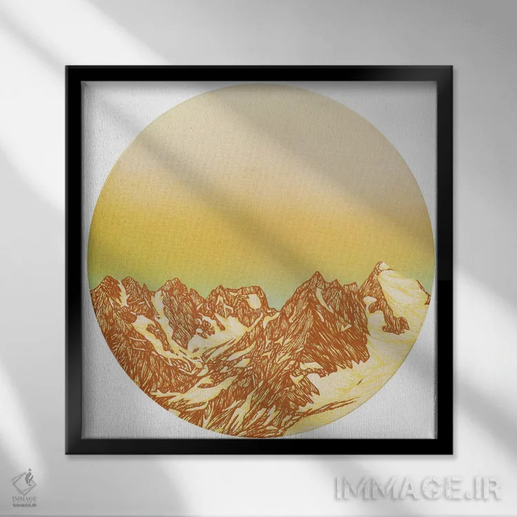 تابلو درخشش گرم اثر کورالی هوئن - نمای قابدار مشکی