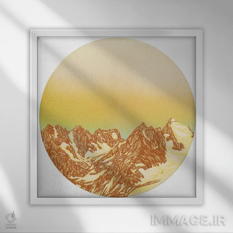 تابلو درخشش گرم اثر کورالی هوئن - نمای قابدار سفید