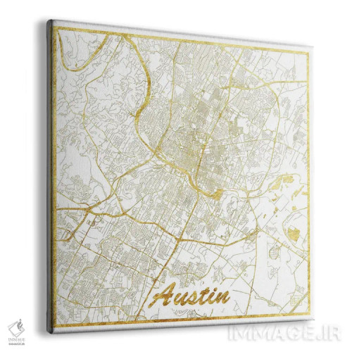 تابلو نقشه شهری با ورق طلای آستین اثر هوبرت روگوسکی - نمای پرسپکتیو محصول