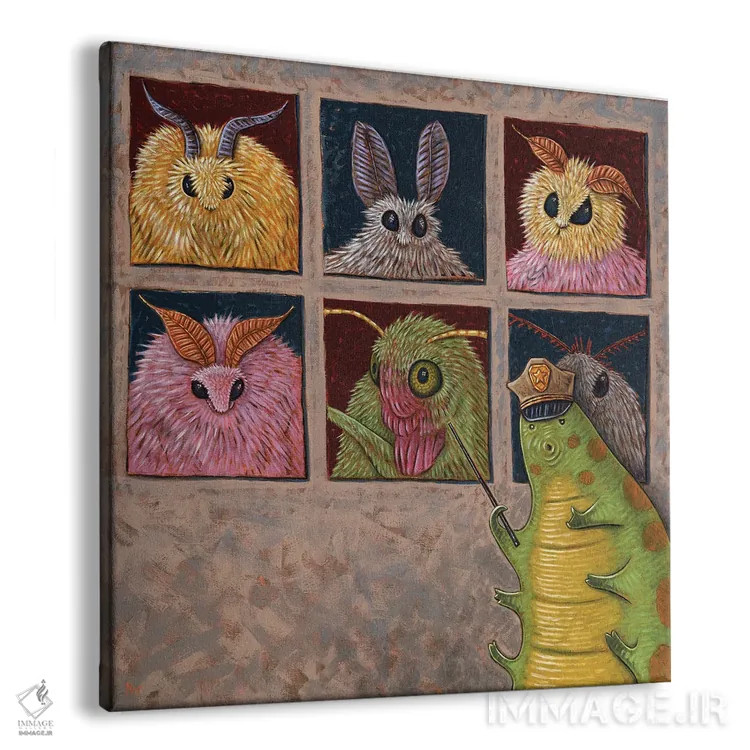 تابلو چهرههای بید اثر هالی وود - نمای پرسپکتیو محصول