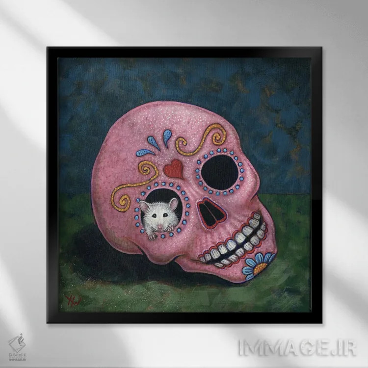 تابلو خانه کالاورا اثر هالی وود - نمای قابدار مشکی