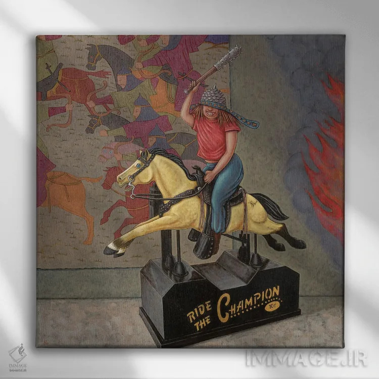 تابلو اکنون میتازیم اثر هالی وود - نمای روبهرو روی دیوار