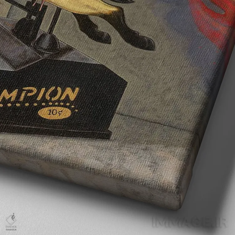 تابلو اکنون میتازیم اثر هالی وود - نمای نزدیک بافت بوم