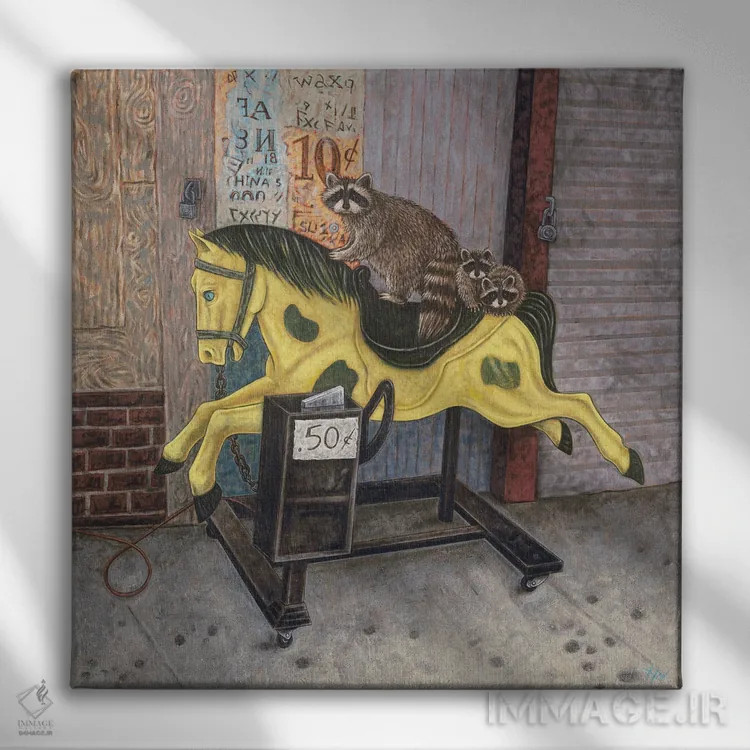 تابلو اکنون میتازیم ۲ اثر هالی وود - نمای روبهرو روی دیوار