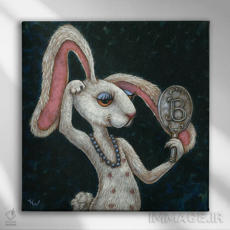 تابلو خودشیفتگی اثر هالی وود - نمای روبهرو روی دیوار