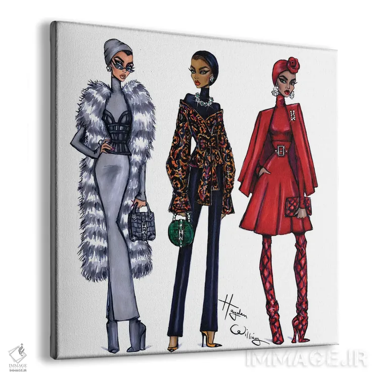 تابلو مد محجوبانه اثر هایدن ویلیامز - نمای پرسپکتیو محصول