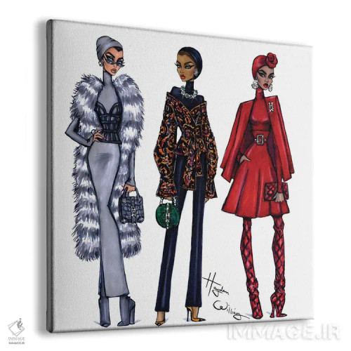 تابلو مد محجوبانه اثر هایدن ویلیامز - نمای پرسپکتیو محصول