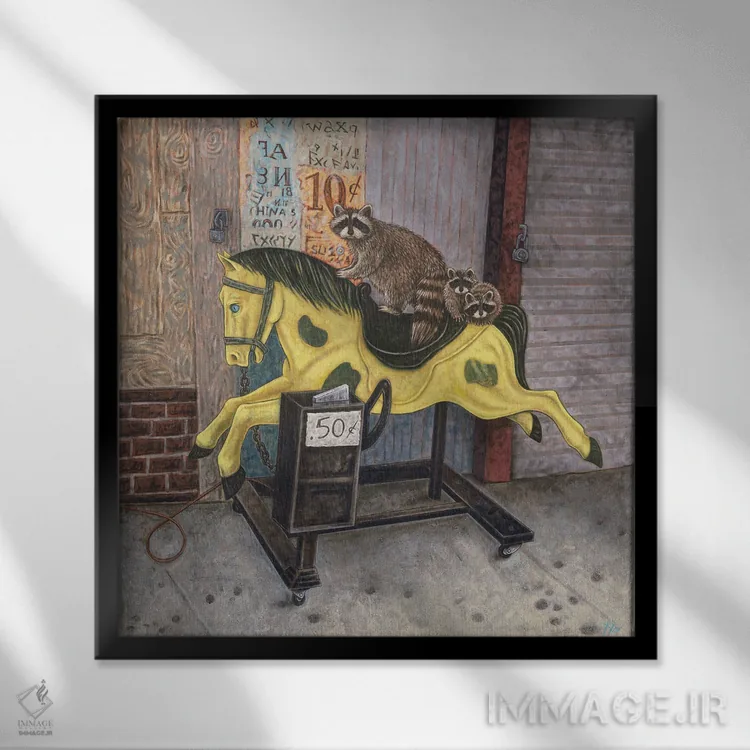 تابلو اکنون میتازیم ۲ اثر هالی وود - نمای قابدار مشکی