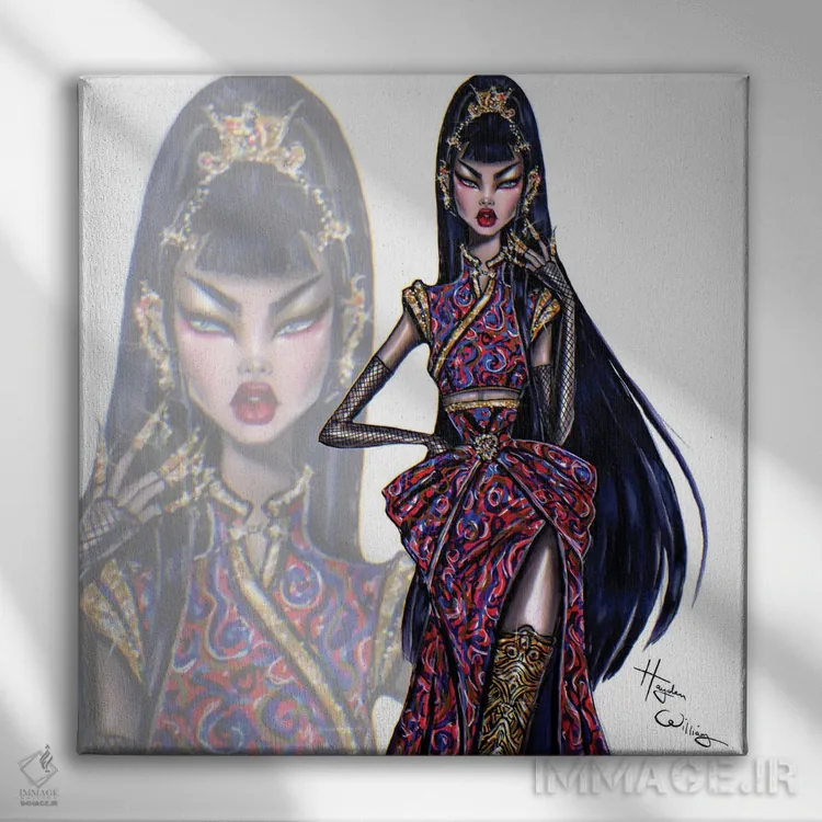 تابلو زیبایی شرقی اثر هایدن ویلیامز - نمای روبهرو روی دیوار