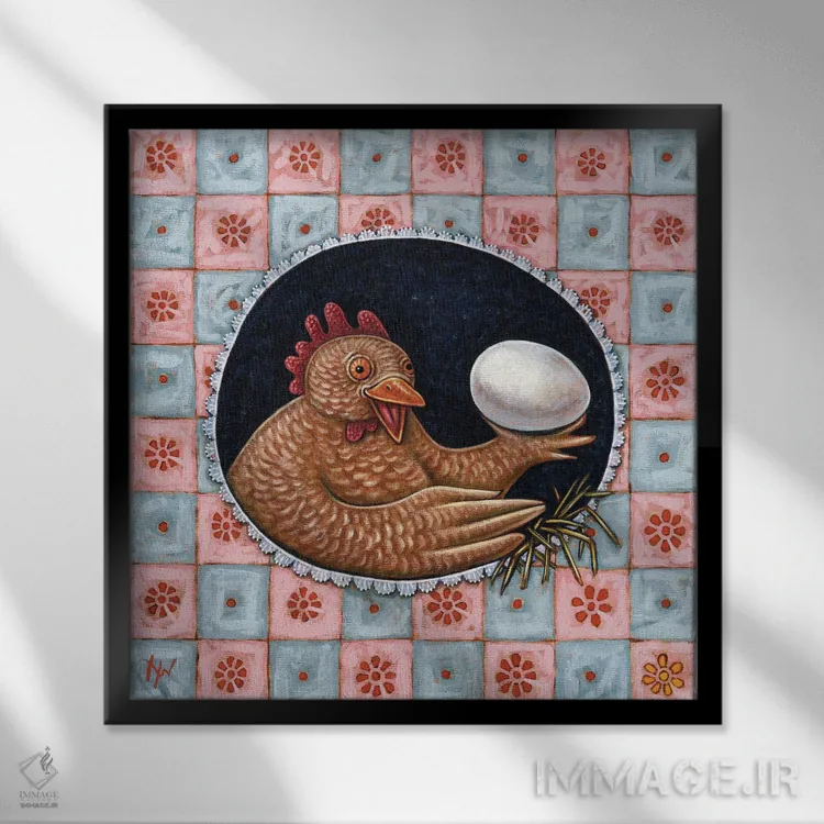 تابلو غرور و شادی اثر هالی وود - نمای قابدار مشکی