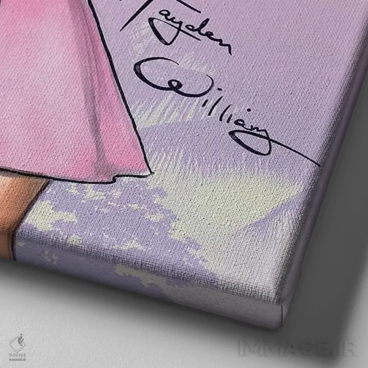 تابلو قدرت دو نفره اثر هایدن ویلیامز - نمای نزدیک بافت بوم