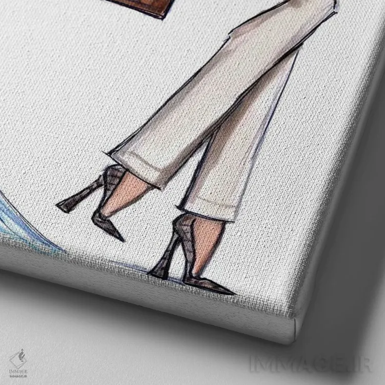 تابلو پرنسس دیانا اثر هایدن ویلیامز - نمای نزدیک بافت بوم