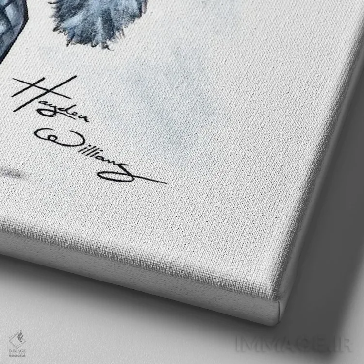 تابلو جلوه زمستانی اثر هایدن ویلیامز - نمای نزدیک بافت بوم