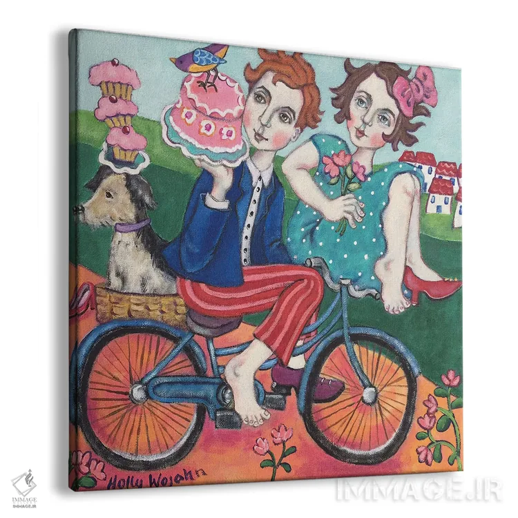 تابلو فرار با کیک اثر هالی وُجاهن - نمای پرسپکتیو محصول