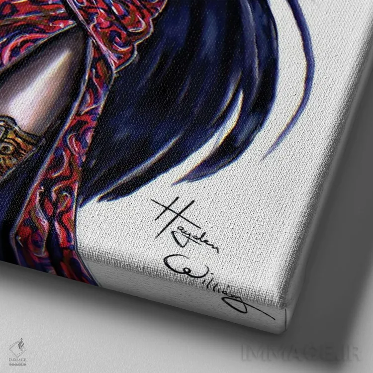 تابلو زیبایی شرقی اثر هایدن ویلیامز - نمای نزدیک بافت بوم