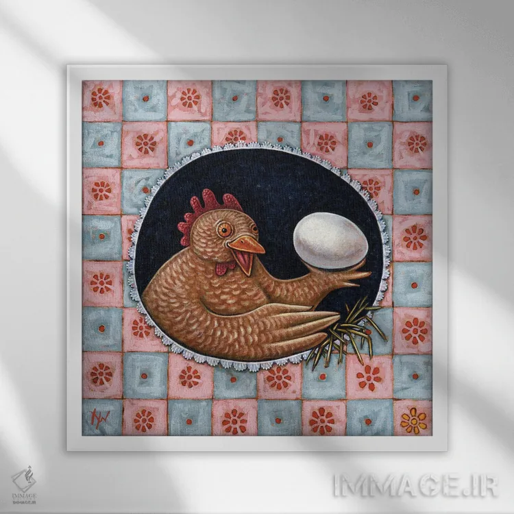 تابلو غرور و شادی اثر هالی وود - نمای قابدار سفید