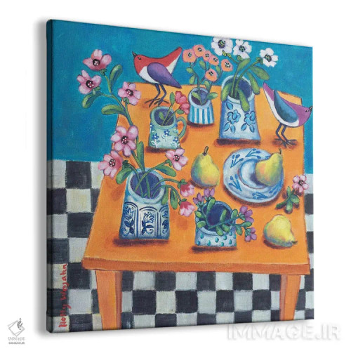 تابلو این میز آبی است (یا: این میز غم دارد) اثر هالی وُجاهن - نمای پرسپکتیو محصول