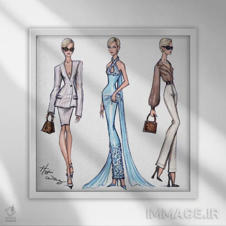 تابلو پرنسس دیانا اثر هایدن ویلیامز - نمای قابدار سفید