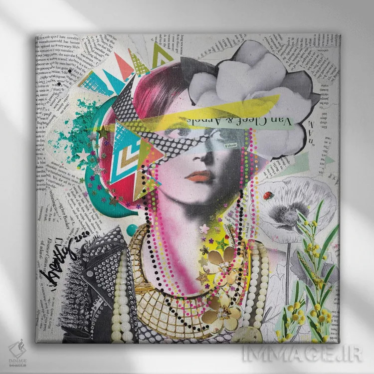 تابلو ون کلیف پانک (ترکیبی از برند جواهرات و سبک پانک) اثر هالیوود استودیوز (استودیو هنری) - نمای روبهرو روی دیوار