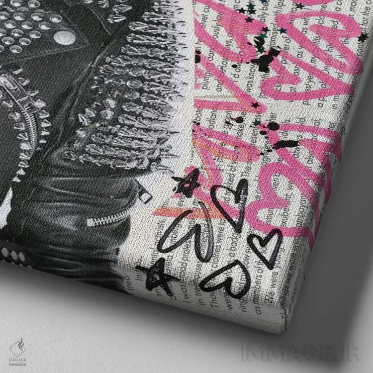 تابلو دبی خواببین اثر هالیوود استودیوز (استودیو هنری) - نمای نزدیک بافت بوم