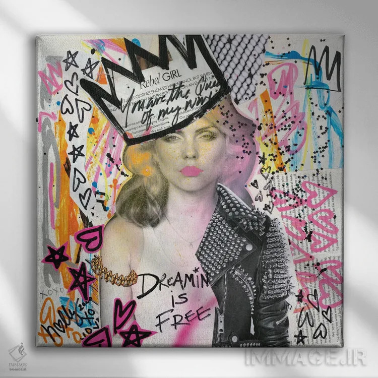 تابلو دبی خواببین اثر هالیوود استودیوز (استودیو هنری) - نمای روبهرو روی دیوار