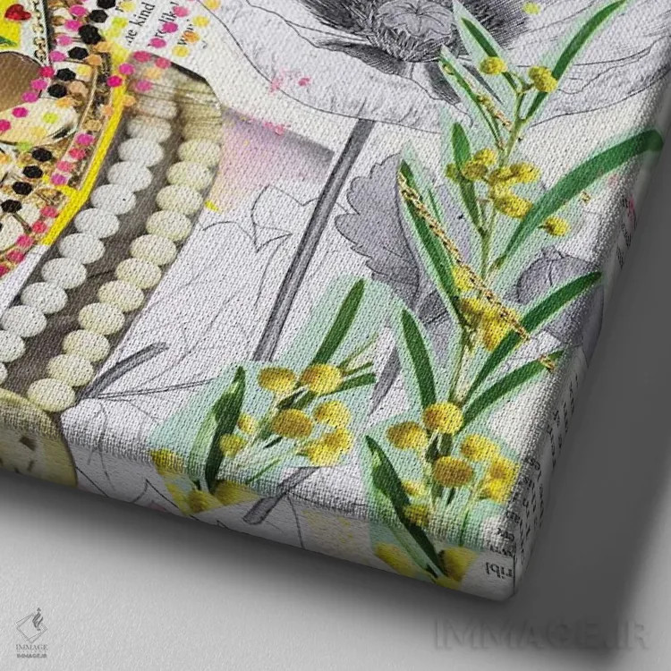 تابلو ون کلیف پانک (ترکیبی از برند جواهرات و سبک پانک) اثر هالیوود استودیوز (استودیو هنری) - نمای نزدیک بافت بوم