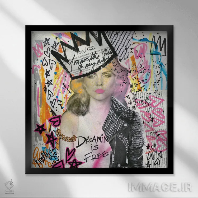 تابلو دبی خواببین اثر هالیوود استودیوز (استودیو هنری) - نمای قابدار مشکی