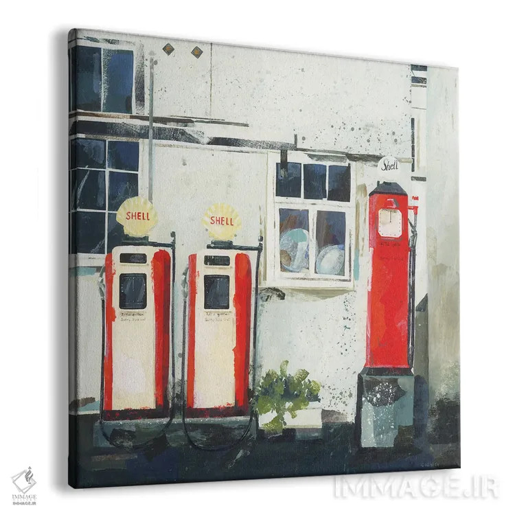 تابلو پمپ بنزینها، سنت ماوز (شهر کوچک انگلیس) اثر کلر هنلی - نمای پرسپکتیو محصول