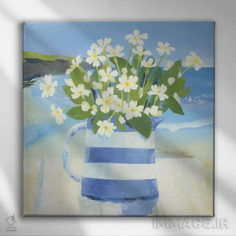 تابلو بهار در پورتکرنیک (خلیج کوچک در کورنوال) اثر کلر هنلی - نمای روبهرو روی دیوار