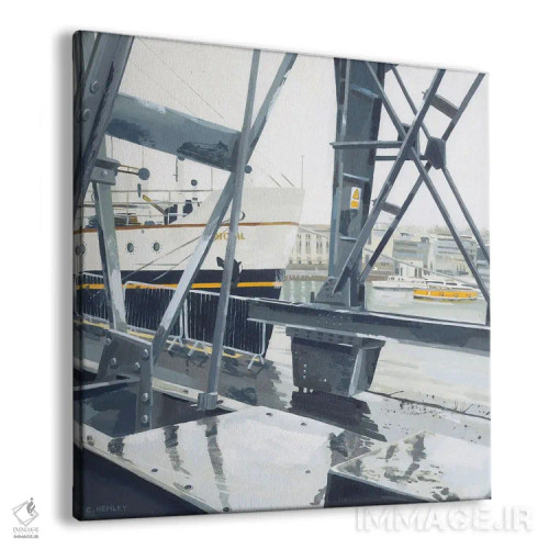 تابلو از میان جرثقیل در اسکله واپینگ، بریستول اثر کلر هنلی - نمای پرسپکتیو محصول