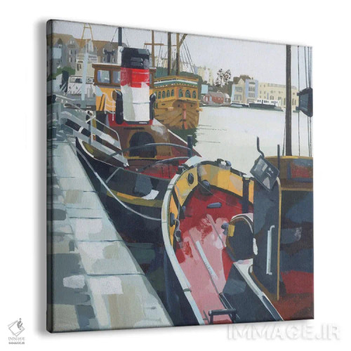 تابلو کشتیهای یدککش در اسکله واپینگ، بریستول اثر کلر هنلی - نمای پرسپکتیو محصول