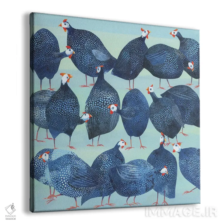 تابلو سردرگمی مرغ مروارید اثر کلر هنلی - نمای پرسپکتیو محصول
