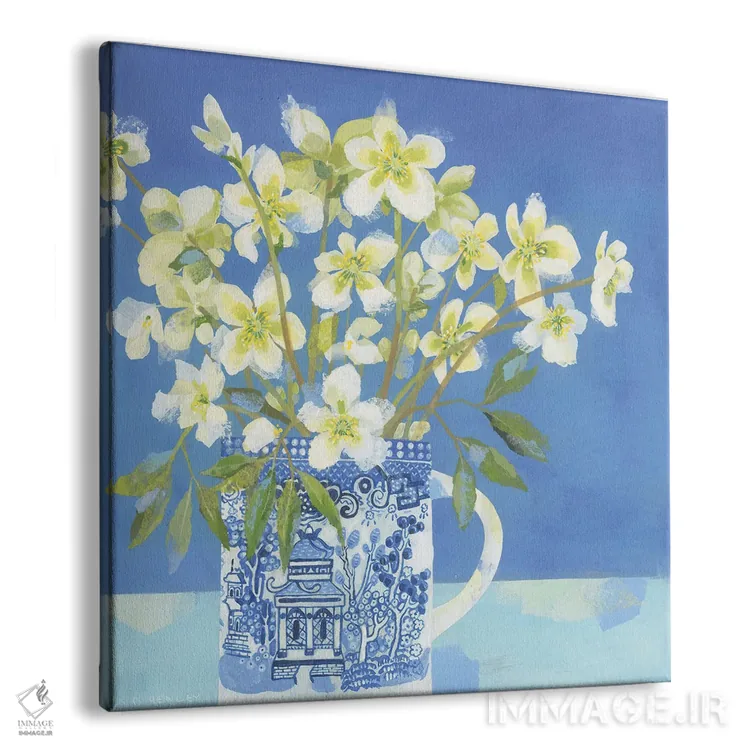 تابلو گل هللبور در ماگ نقش بید اثر کلر هنلی - نمای پرسپکتیو محصول