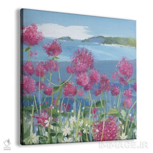 تابلو والرین قرمز و کامپیون (دو نوع گل) اثر کلر هنلی - نمای پرسپکتیو محصول