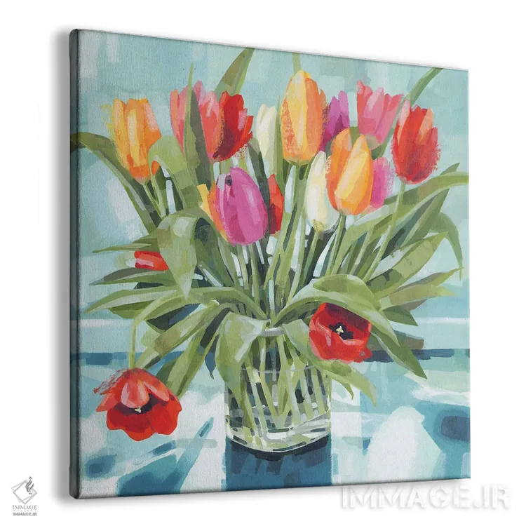 تابلو گلهایی از فیلی و جولیا اثر کلر هنلی - نمای پرسپکتیو محصول