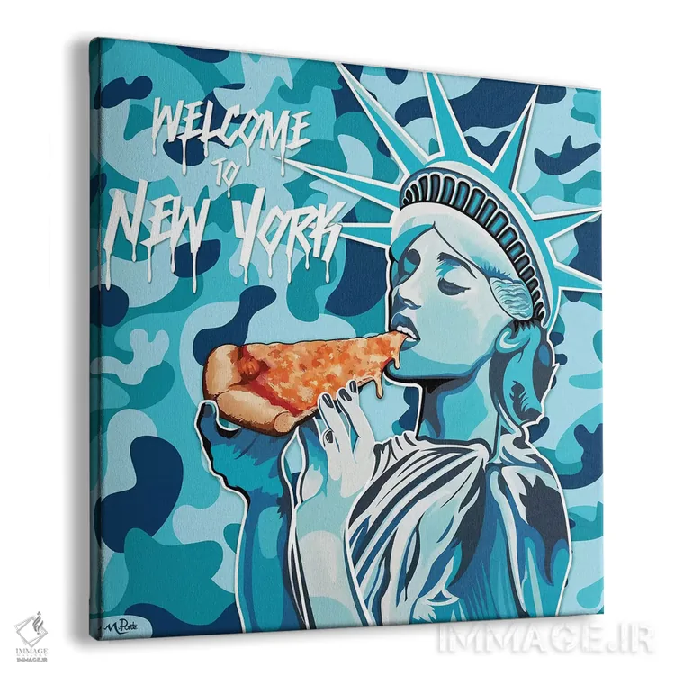 تابلو به نیویورک خوش آمدید اثر هایبرید لایف آرت (استودیو هنری) - نمای پرسپکتیو محصول