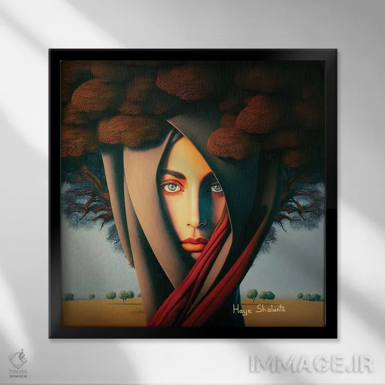 تابلو تو را همه جا میبینم اثر هایک شالانتس - نمای قابدار مشکی