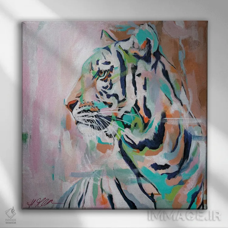 تابلو آنجا که موجودات وحشیاند اثر هیلی موریس - نمای روبهرو روی دیوار