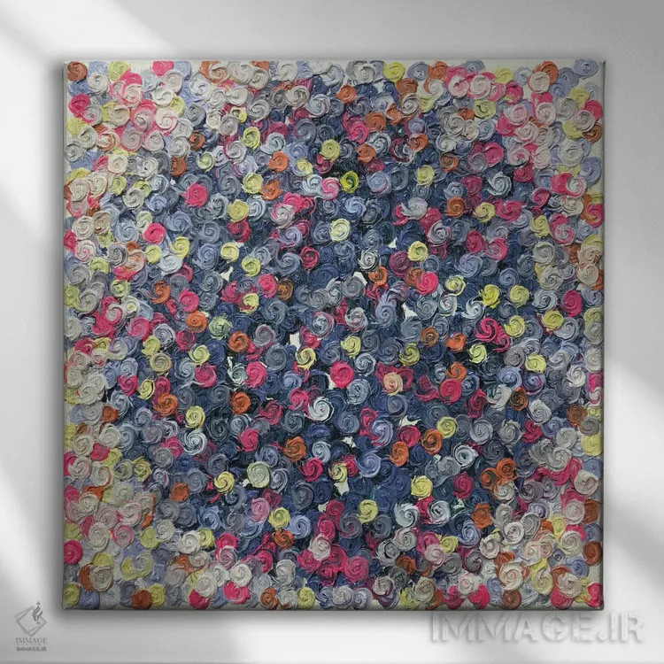 تابلو سری رز ۲-۰۴۰ (گلها در زندگی) اثر جونگ-هیون پارک - نمای روبهرو روی دیوار