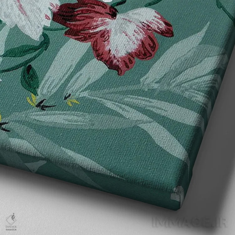 تابلو میچلهای قدیمی (گونهای طوطی) اثر هیلی موریس - نمای نزدیک بافت بوم