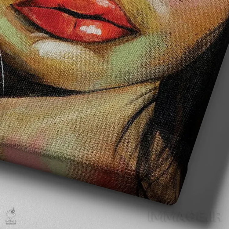تابلو آرلیا (نام خاص) اثر هیلی موریس - نمای نزدیک بافت بوم