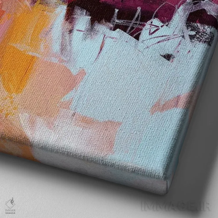تابلو در پناهگاه خودم هستم اثر هیلی موریس - نمای نزدیک بافت بوم