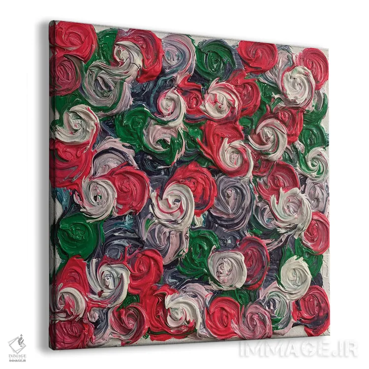 تابلو سری رز۲ (گلها در زندگی ۱) اثر جونگ-هیون پارک - نمای پرسپکتیو محصول