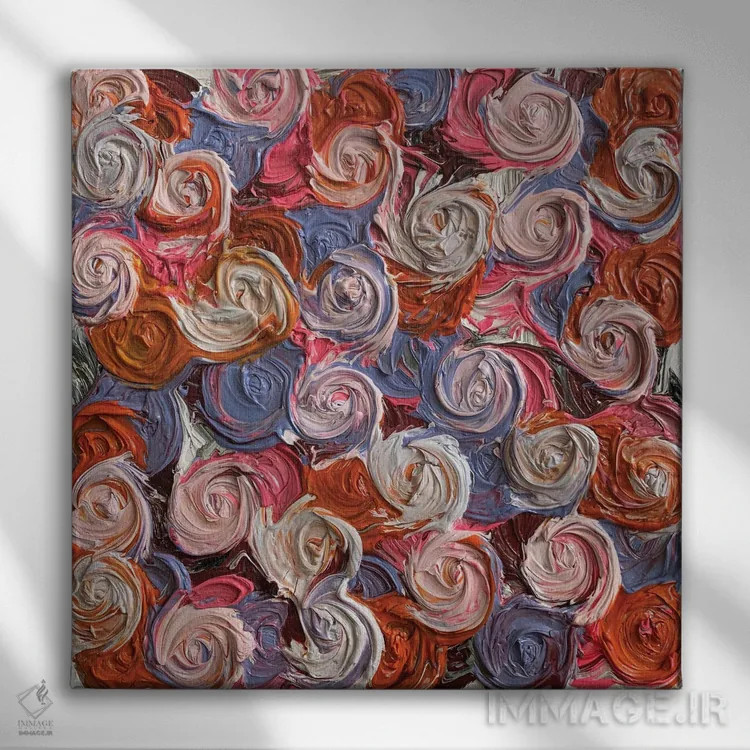 تابلو سری رز۲ (گلها در زندگی ۳) اثر جونگ-هیون پارک - نمای روبهرو روی دیوار