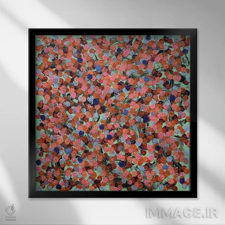 تابلو سری رز ۲-۰۸۱ (گلها در زندگی) اثر جونگ-هیون پارک - نمای قابدار مشکی