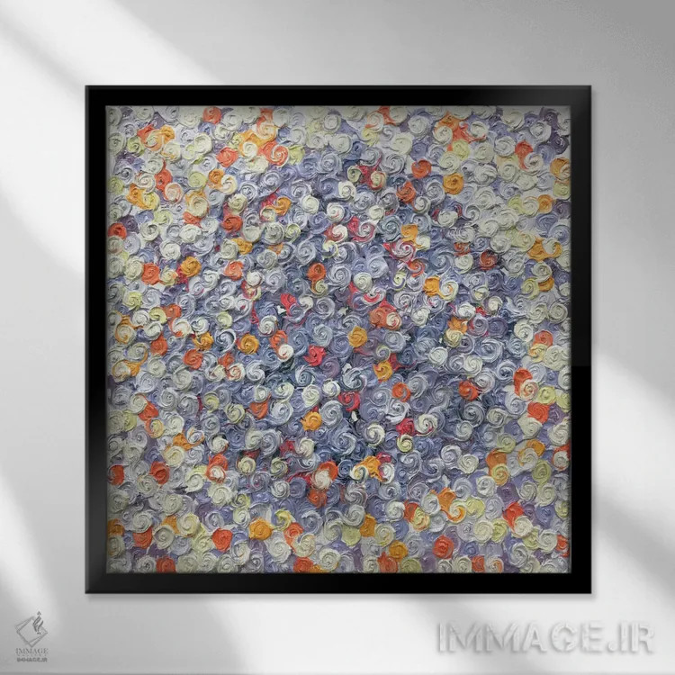 تابلو سری رز ۲-۰۴۴ (گلها در زندگی) اثر جونگ-هیون پارک - نمای قابدار مشکی