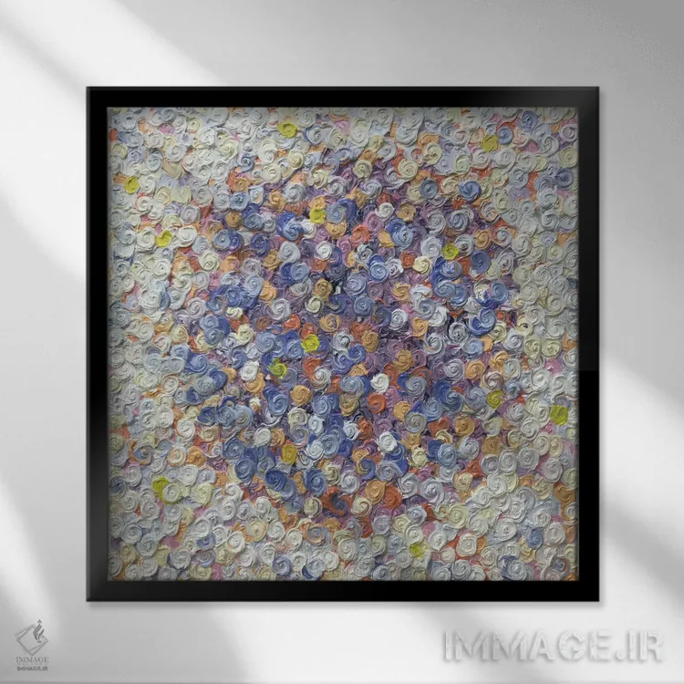 تابلو سری رز ۲-۰۴۳ (گلها در زندگی) اثر جونگ-هیون پارک - نمای قابدار مشکی