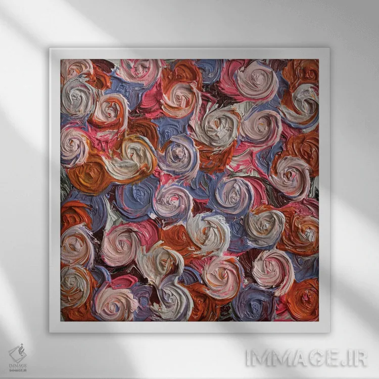 تابلو سری رز۲ (گلها در زندگی ۳) اثر جونگ-هیون پارک - نمای قابدار سفید