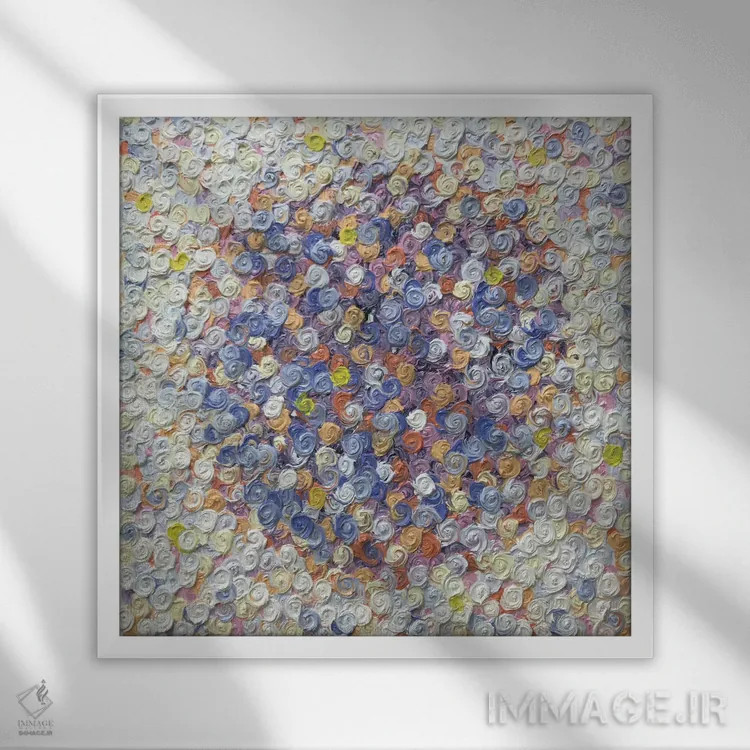 تابلو سری رز ۲-۰۴۳ (گلها در زندگی) اثر جونگ-هیون پارک - نمای قابدار سفید